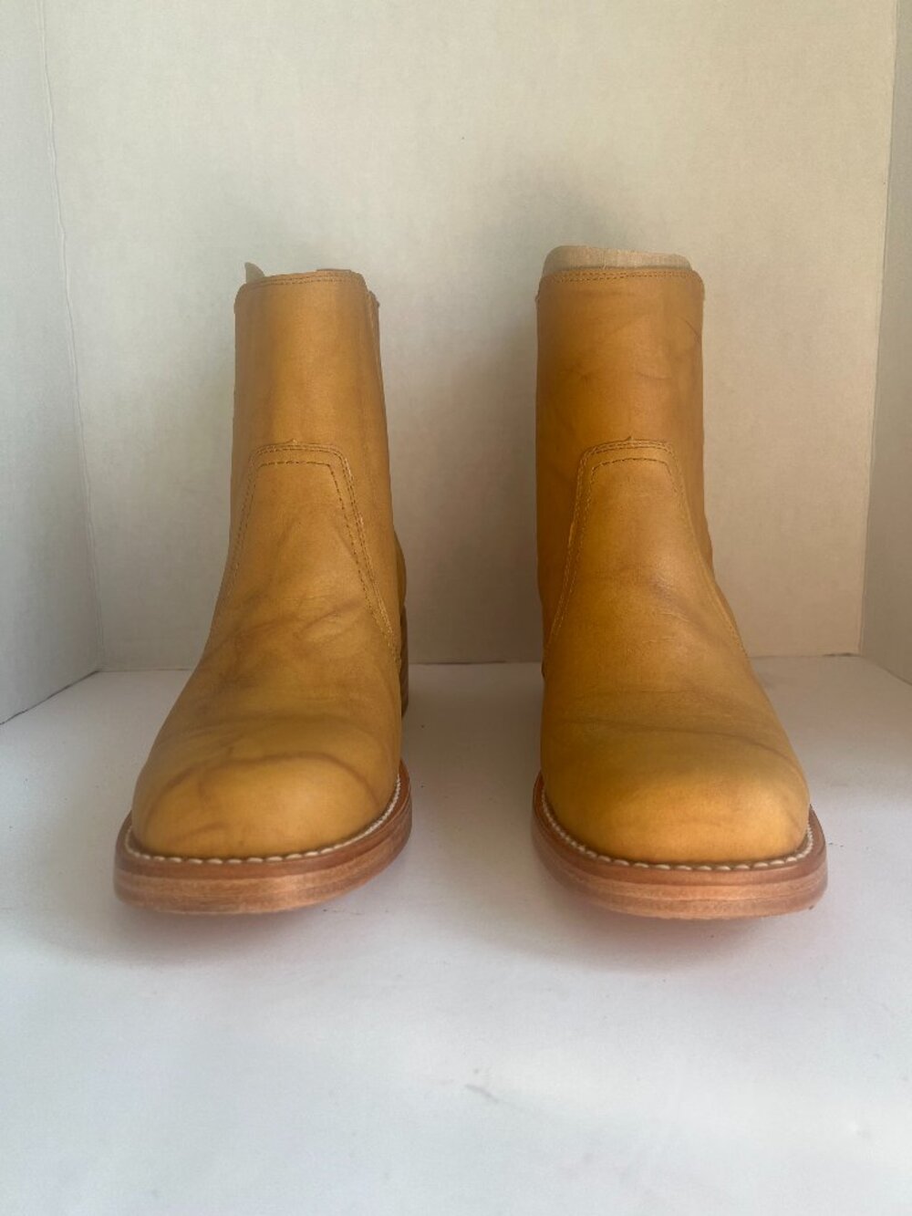 Frye Campus Chelsea Oiled Leather Banana Ankle Boots Size 11
